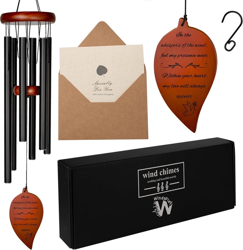 Windsplay Best Memorial Wind Chimes for Outside - 32.5" Sympathy Wind Chimes Memorial Gifts for Loss of Loved One - in Remembrance Gifts - Best Bereavement Gift Idea for Loss of Loved One - Unique Funeral Gift - Image 1